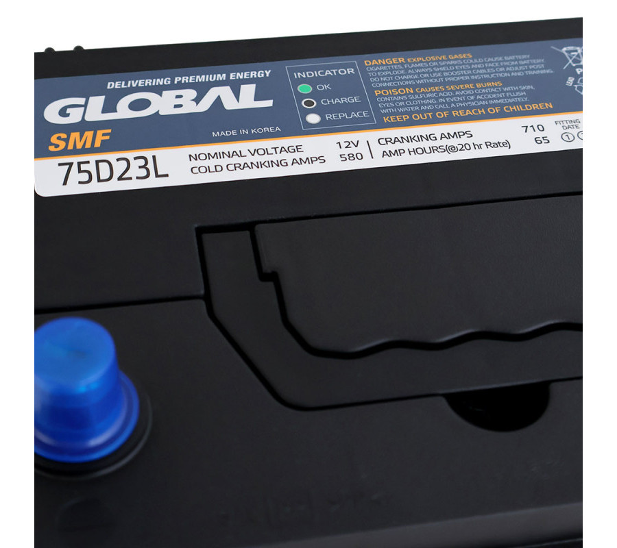 Автомобильный аккумулятор GLOBAL Asia 65Ah 580A R+ SMF 75D23L