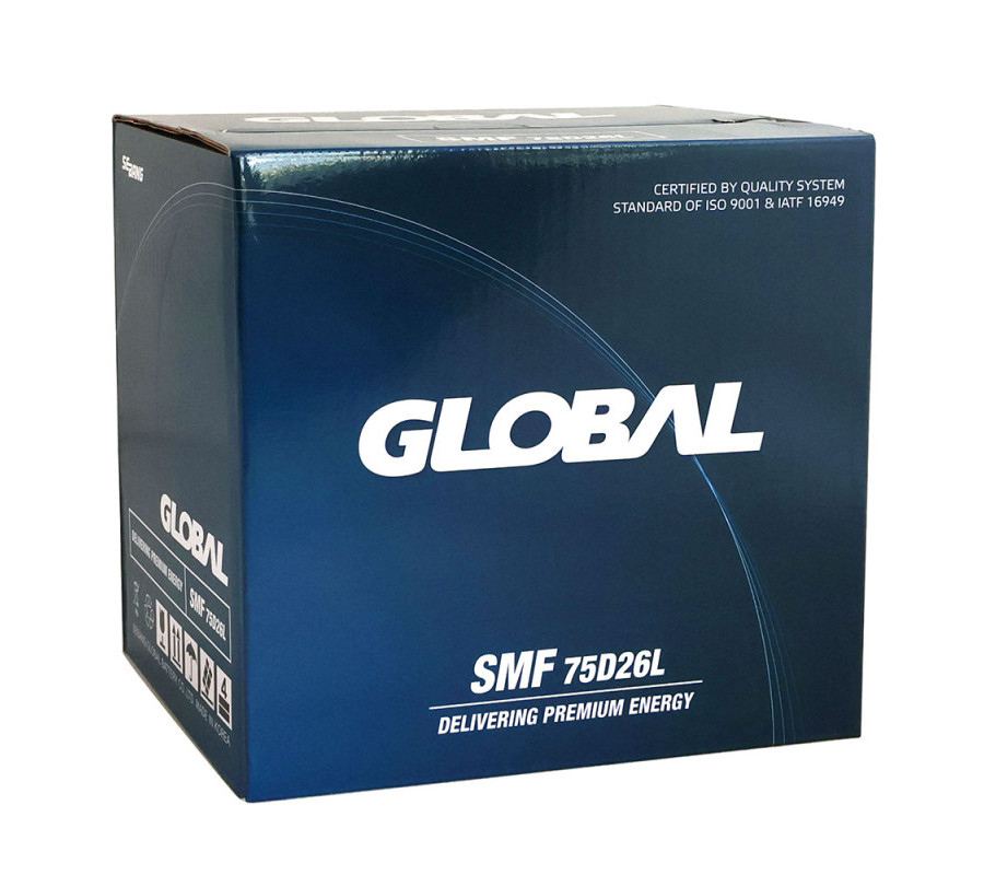 Автомобільний акумулятор GLOBAL Asia 70Ah 600A R+ SMF 75D26L