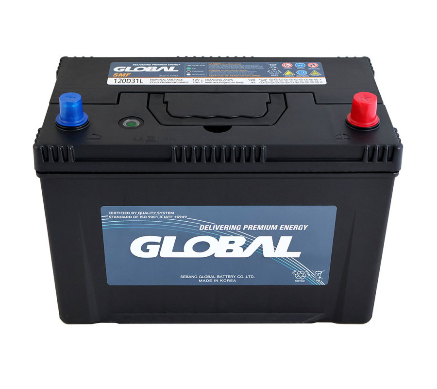 Автомобільний акумулятор GLOBAL Asia 95Ah 790A R+ SMF 120D31L