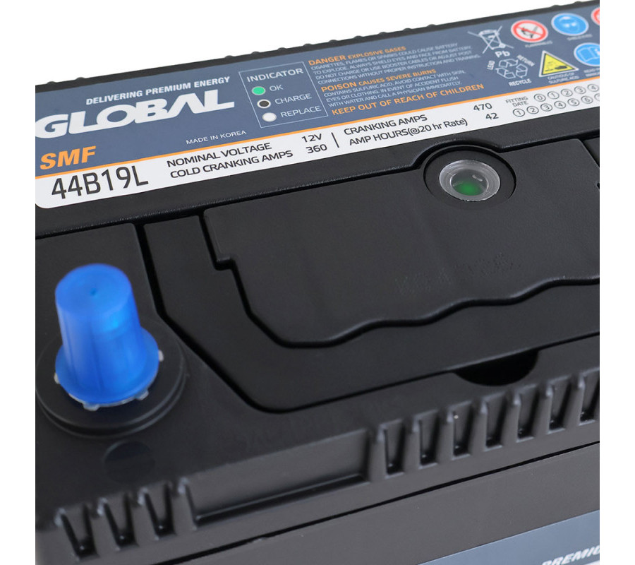 Автомобільний акумулятор GLOBAL 42Ah 360A R+ Asia 44B19L