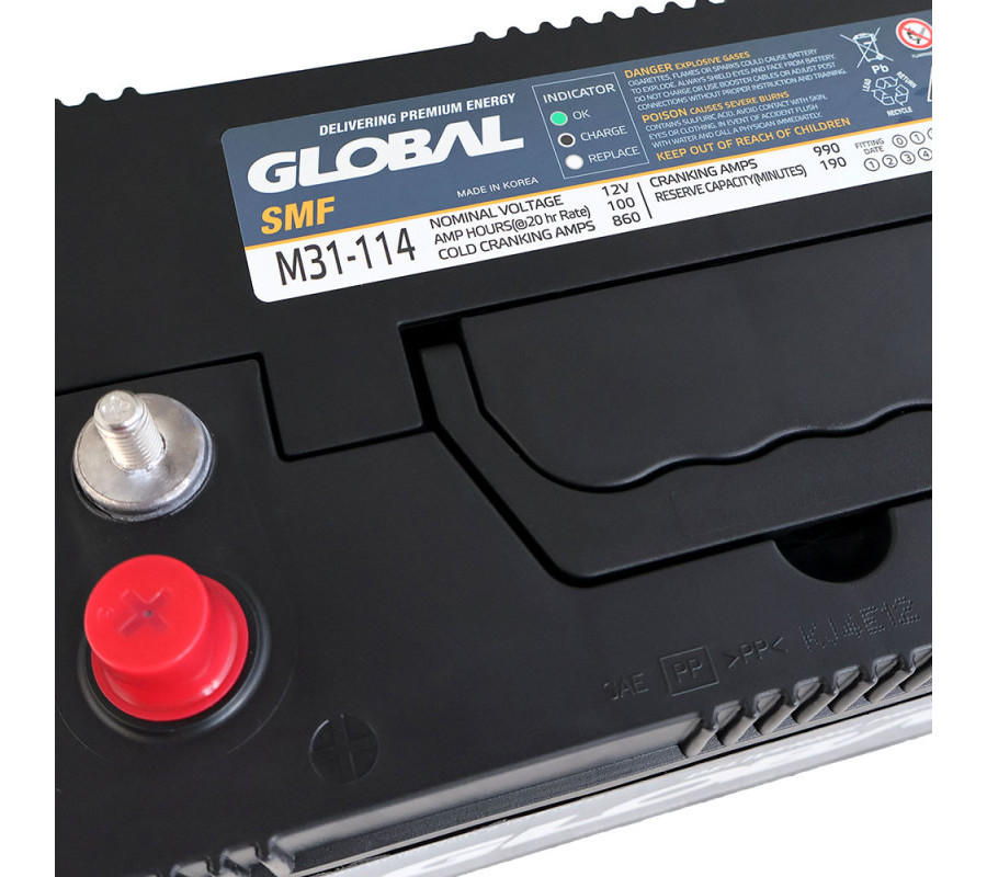 Автомобільний акумулятор GLOBAL Asia 100Ah 860A L+ SMF M31-114