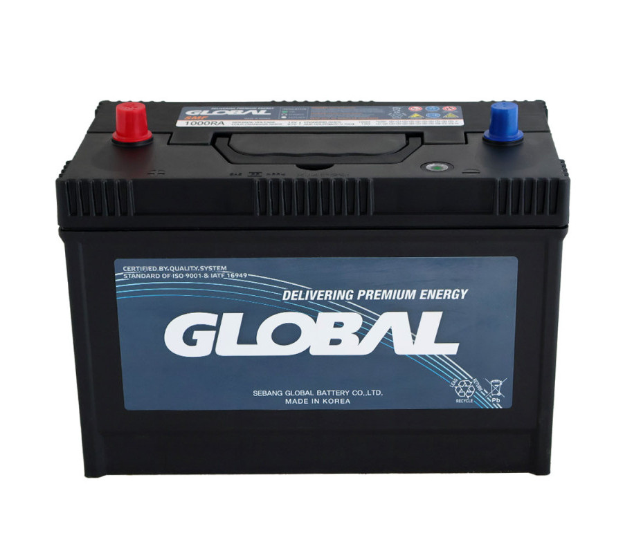 Автомобільний акумулятор GLOBAL Asia 100Ah, 870A, L+ SMF 1000RA Heavy-Duty