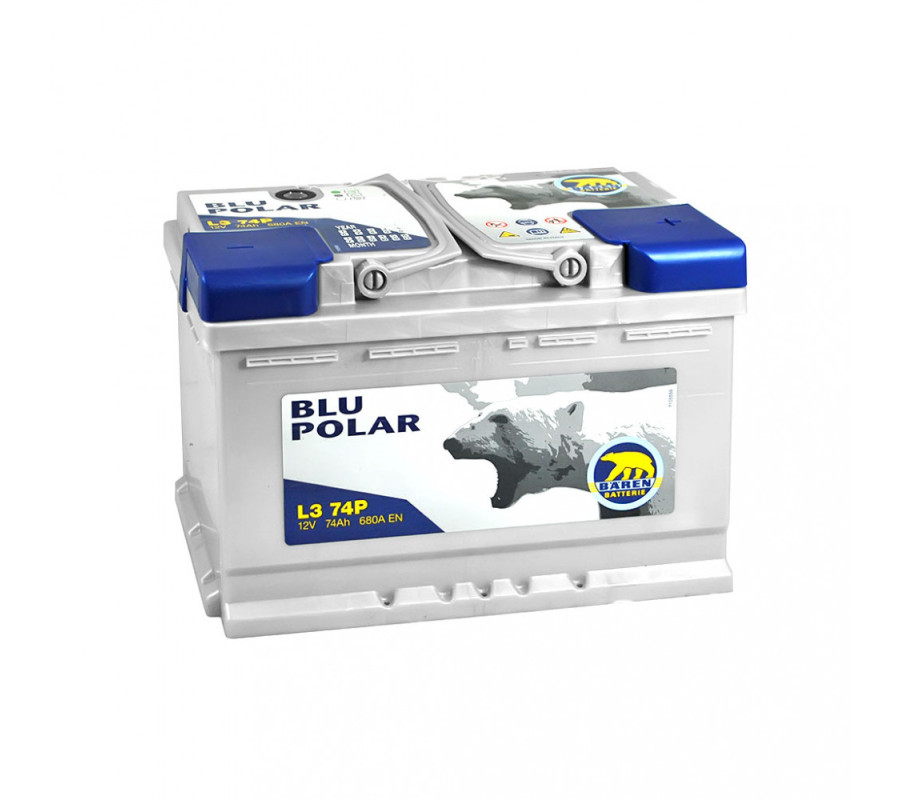 Автомобільний акумулятор BAREN Blu polar 74Аh 680А R+