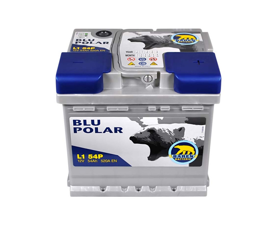 Автомобільний акумулятор BAREN Blu polar 54Аh 520А R+