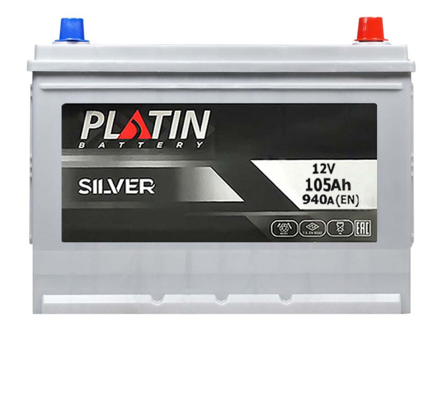 Автомобільний акумулятор PLATIN Silver Asia 105Ah 940A L+