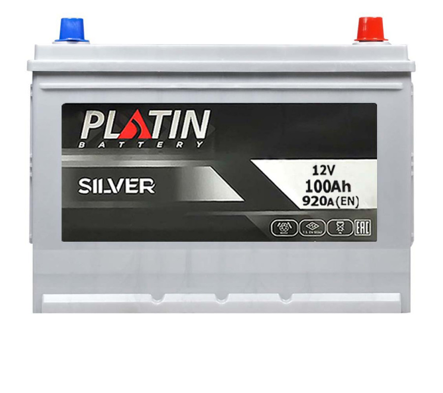 Автомобільний акумулятор PLATIN Silver Asia 100Ah 920A R+