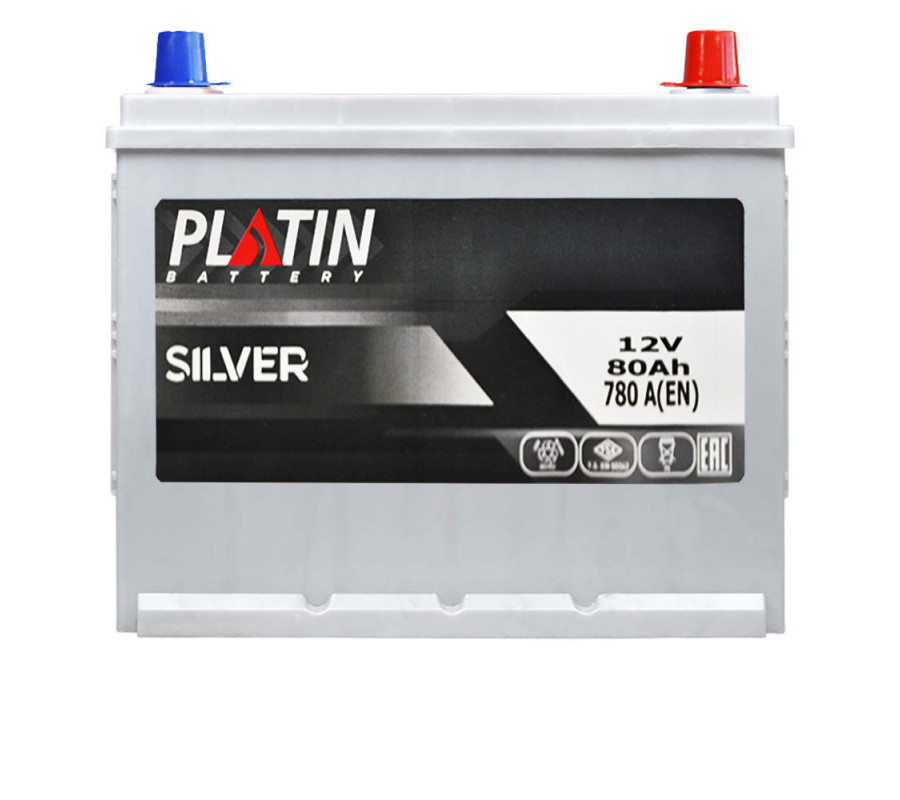 Автомобільний акумулятор PLATIN Silver Asia 80Ah 780A R+