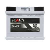 Автомобільний акумулятор PLATIN Silver 55Ah 520A L+