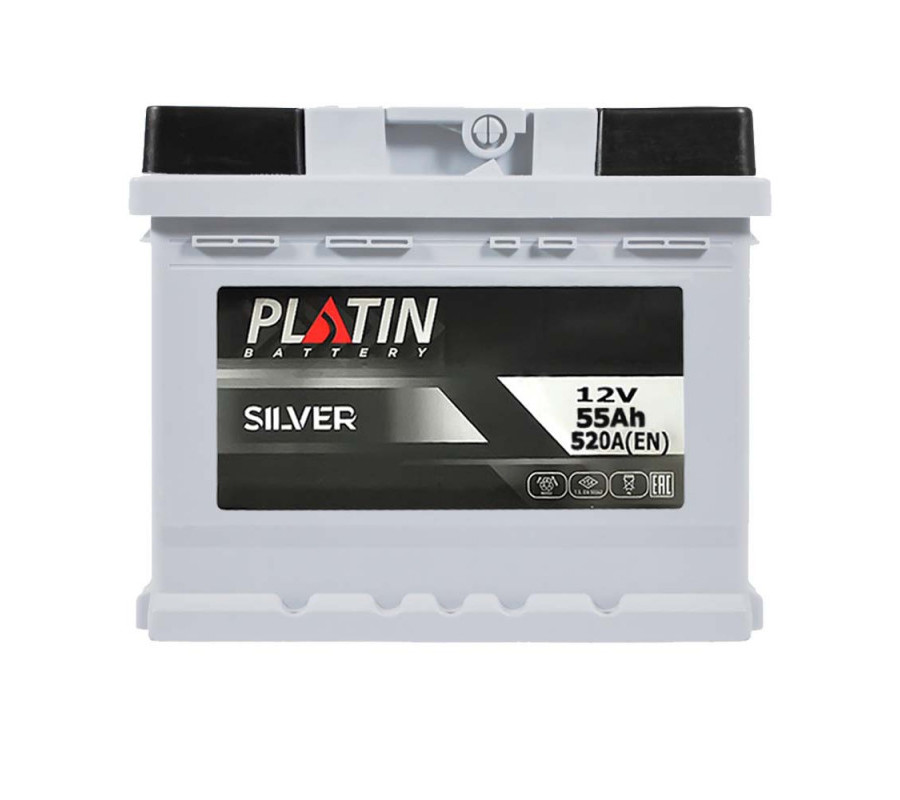 Автомобільний акумулятор PLATIN Silver 55Ah 520A L+