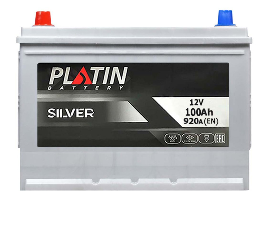 Автомобільний акумулятор PLATIN Silver Asia 100Ah 920A L+