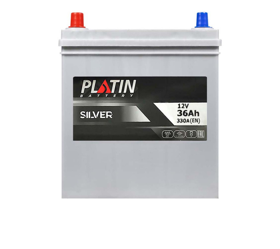 Автомобильный аккумулятор PLATIN Silver Asia 36Ah 330A L+ тонк.кл.