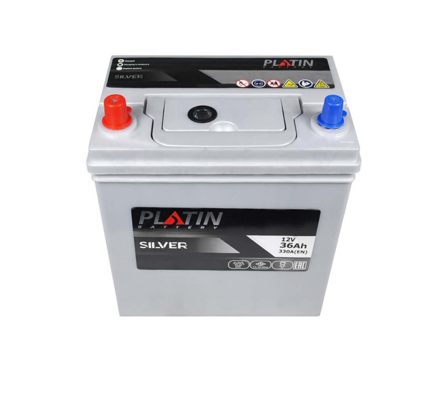 Автомобильный аккумулятор PLATIN Silver Asia 36Ah 330A L+ тонк.кл.