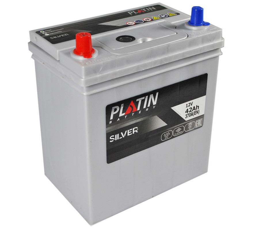 Автомобільний акумулятор PLATIN Silver Asia 42Ah 370A L+ тонк.кл.