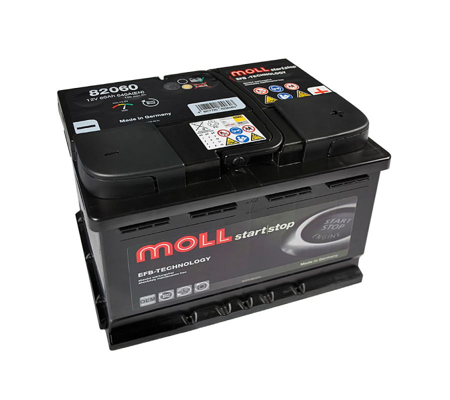 Автомобільний акумулятор MOLL EFB 60Ah 640A R+ Start Stop
