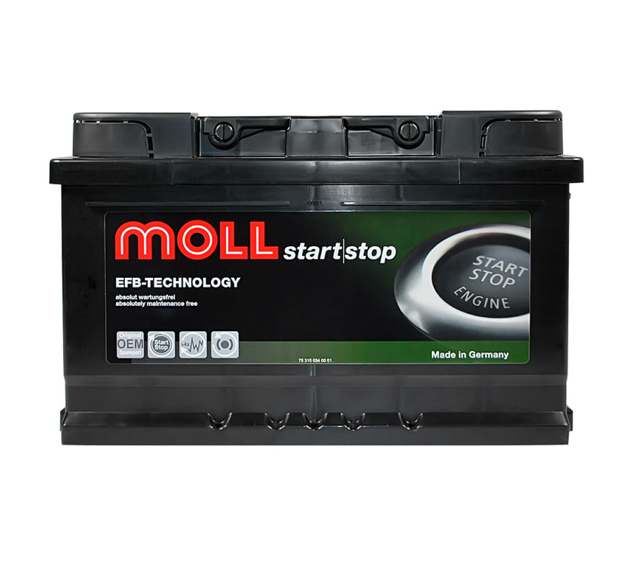 Автомобільний акумулятор MOLL EFB  65Ah 680A R+ Start Stop