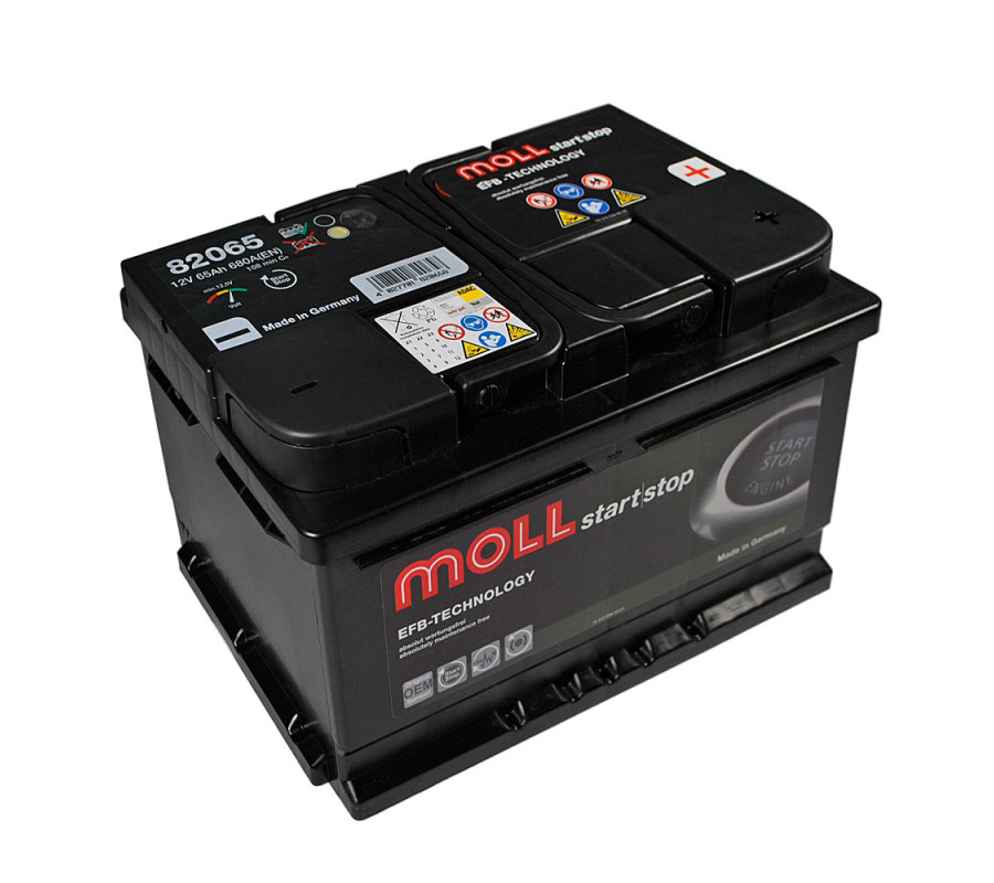 Автомобільний акумулятор MOLL EFB  65Ah 680A R+ Start Stop