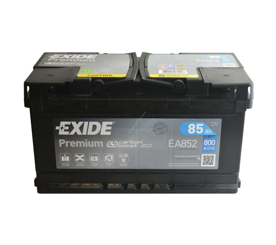 Автомобільний акумулятор Exide Premium 85Ah 800A EA852