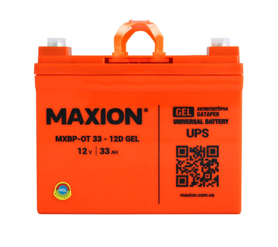 Акумулятор гелевий MAXION MXBP OT 33 - 12D 12V 33Ah GEL 