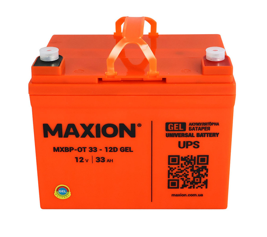 Акумулятор гелевий MAXION MXBP OT 33 - 12D 12V 33Ah GEL 