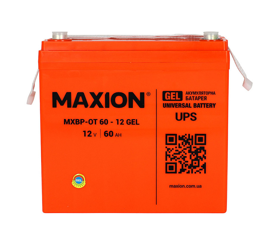 Акумулятор гелевий MAXION MXBP-OT 60-12 12V 60Ah GEL 