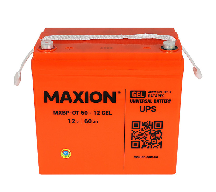 Акумулятор гелевий MAXION MXBP-OT 60-12 12V 60Ah GEL 