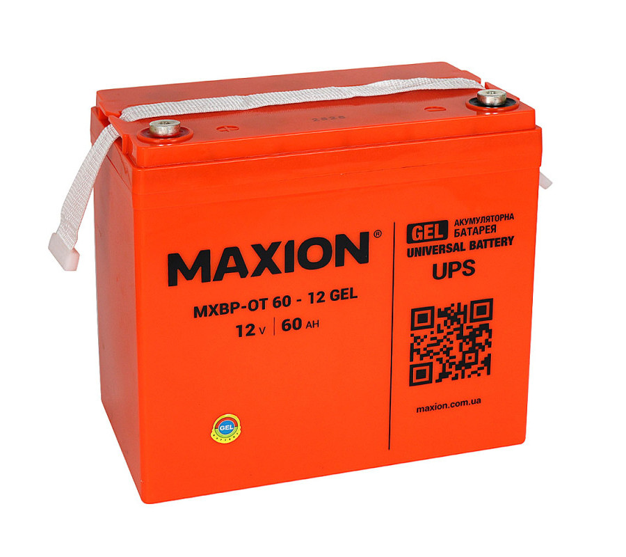 Акумулятор гелевий MAXION MXBP-OT 60-12 12V 60Ah GEL 