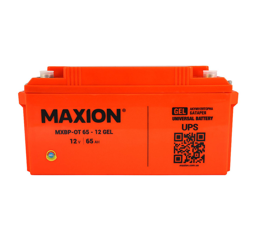 Акумулятор гелевий MAXION MXBP-OT 65-12 12V 65Ah GEL 