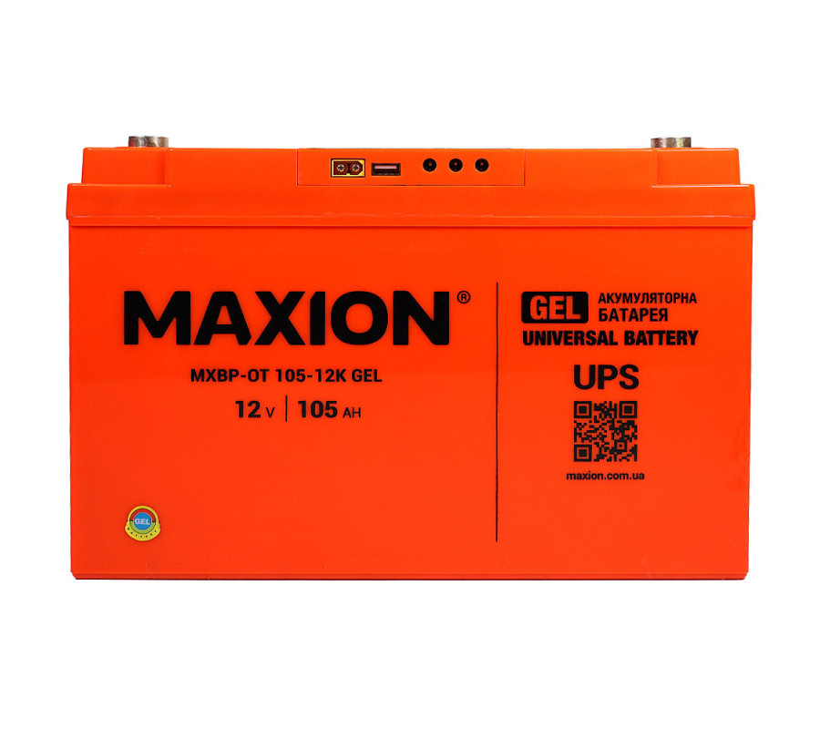 Акумулятор гелевий MAXION MXBP-OT 105-12K 12V 105Ah GEL з контролером