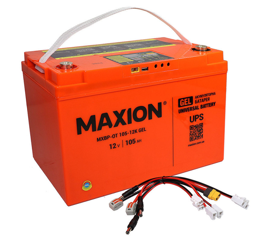 Акумулятор гелевий MAXION MXBP-OT 105-12K 12V 105Ah GEL з контролером