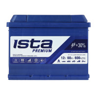 Автомобільний акумулятор ISTA Premium 60Ah 600A R+