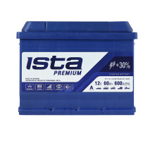 Автомобільний акумулятор ISTA Premium 60Ah 600A L+