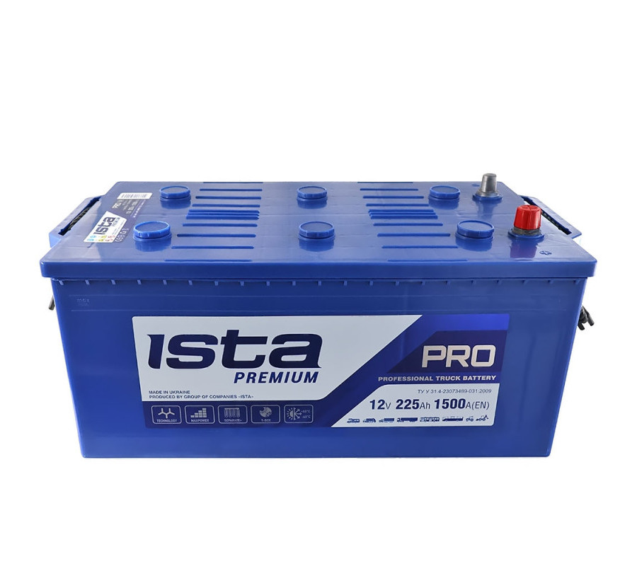 Автомобільний акумулятор ISTA Premium 225Ah 1500A L+