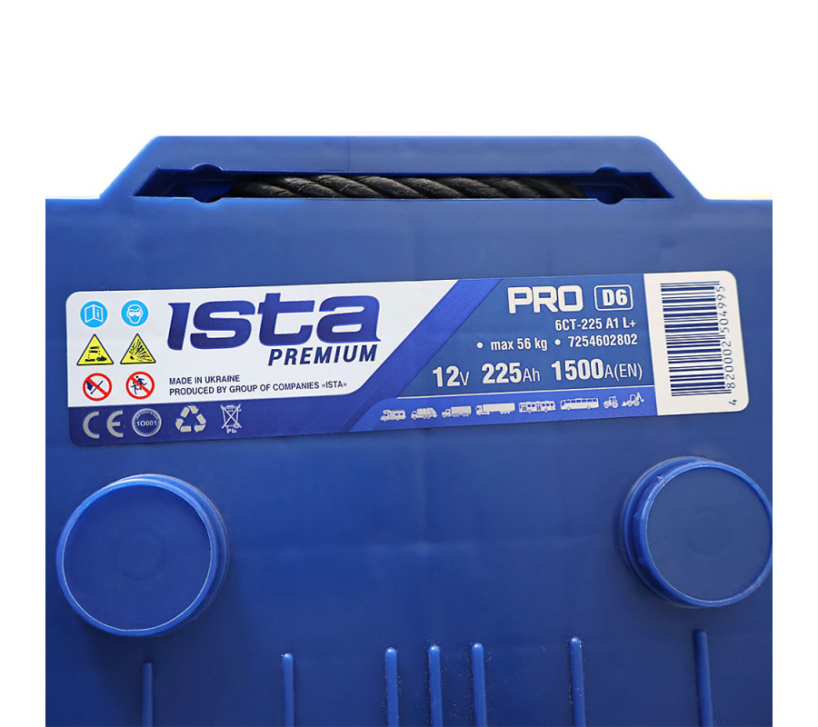 Автомобільний акумулятор ISTA Premium 225Ah 1500A L+