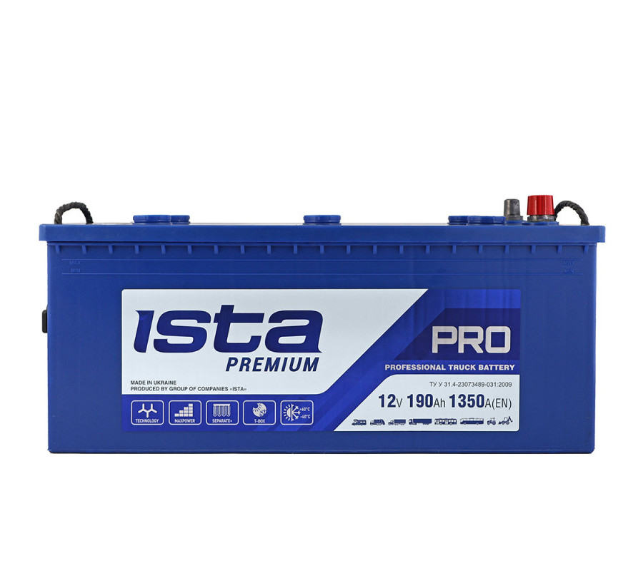 Автомобільний акумулятор ISTA Premium 190Ah 1150A L+