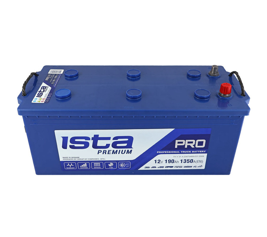 Автомобільний акумулятор ISTA Premium 190Ah 1150A L+