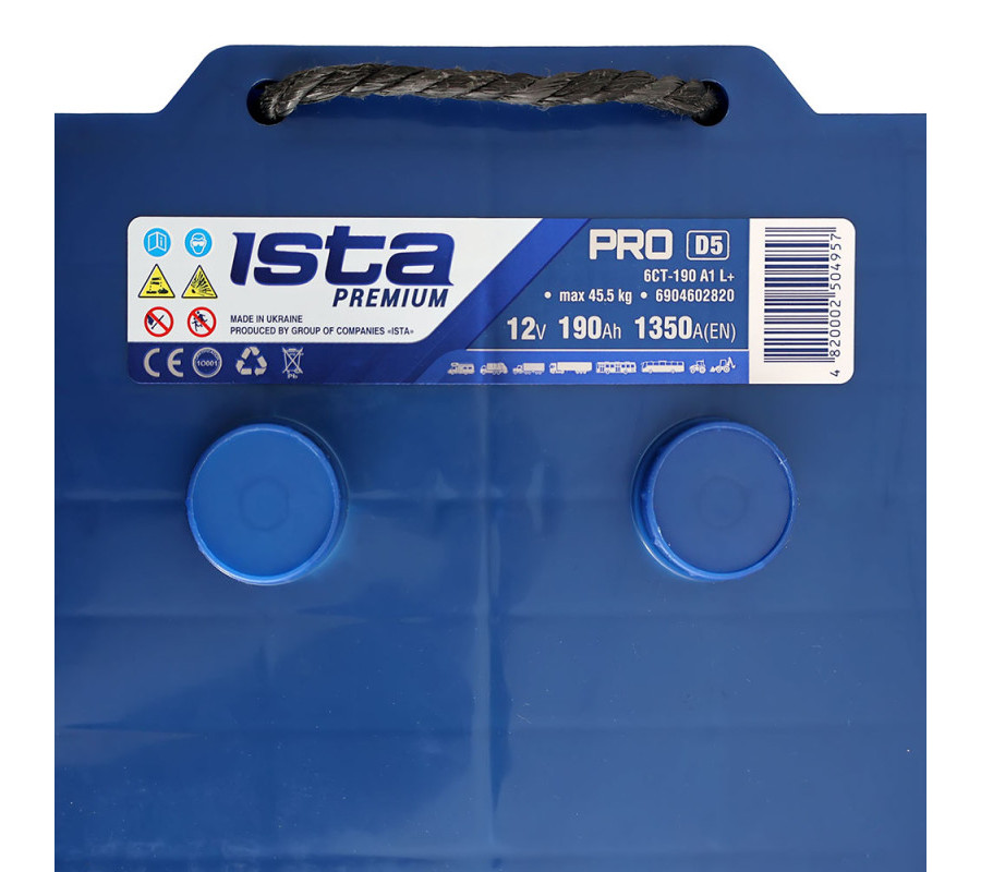 Автомобільний акумулятор ISTA Premium 190Ah 1150A L+