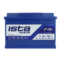 Автомобільний акумулятор ISTA Premium 80Ah 760A R+