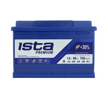 Автомобільний акумулятор ISTA Premium 80Ah 760A R+