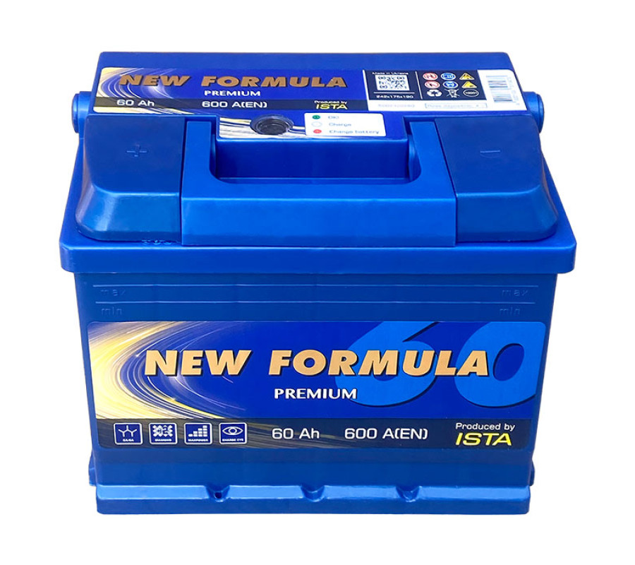 Автомобільний акумулятор ISTA New Formula PREMIUM 60Ah 600A L+