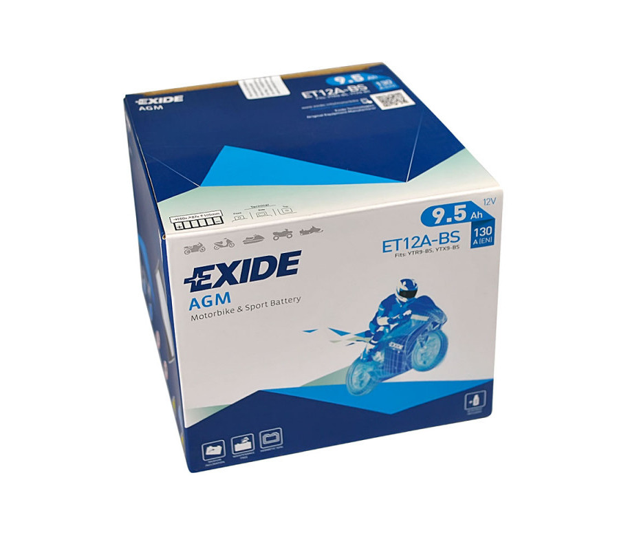 Мото акумултор EXIDE 12V 9.5A ET12A-BS  