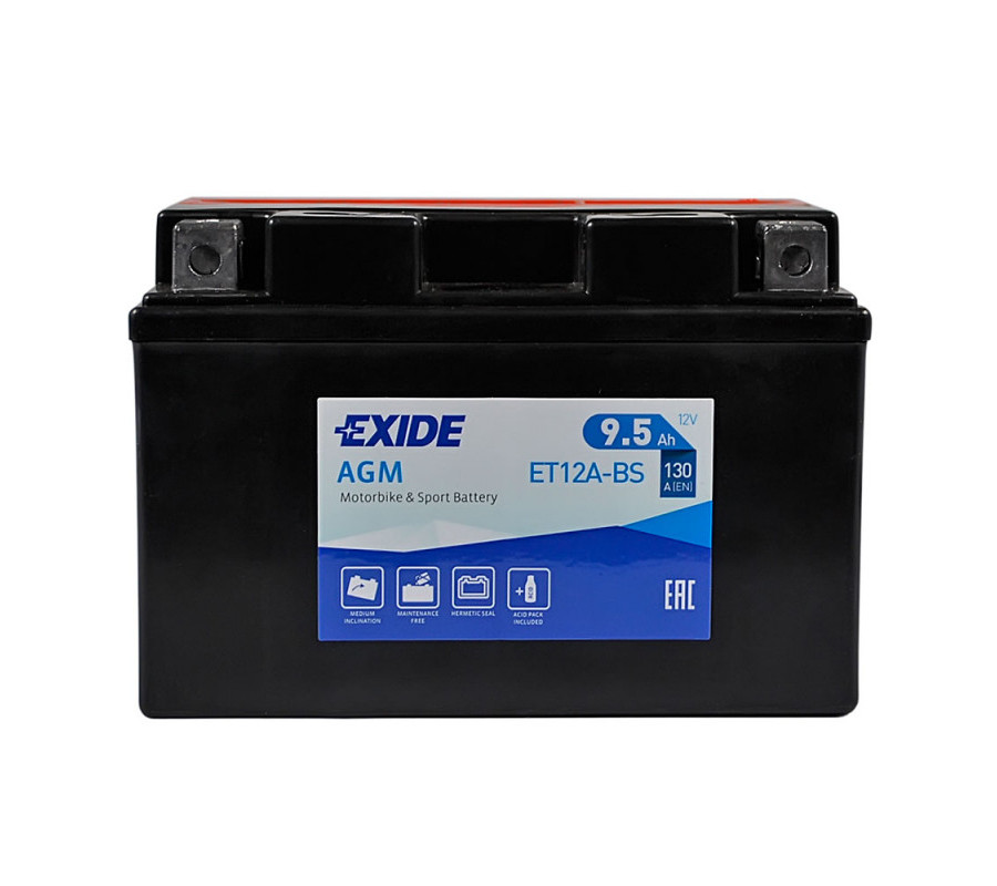 Мото акумултор EXIDE 12V 9.5A ET12A-BS  