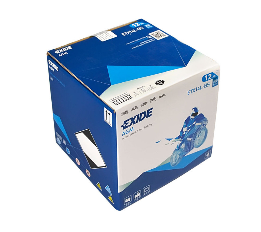 Мото акумулятор EXIDE 12V 12A ETX14L-BS 