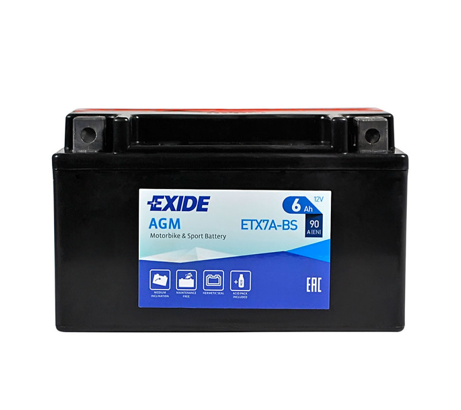 Мото аккумулятор EXIDE 12V 6A ETX7A-BS  