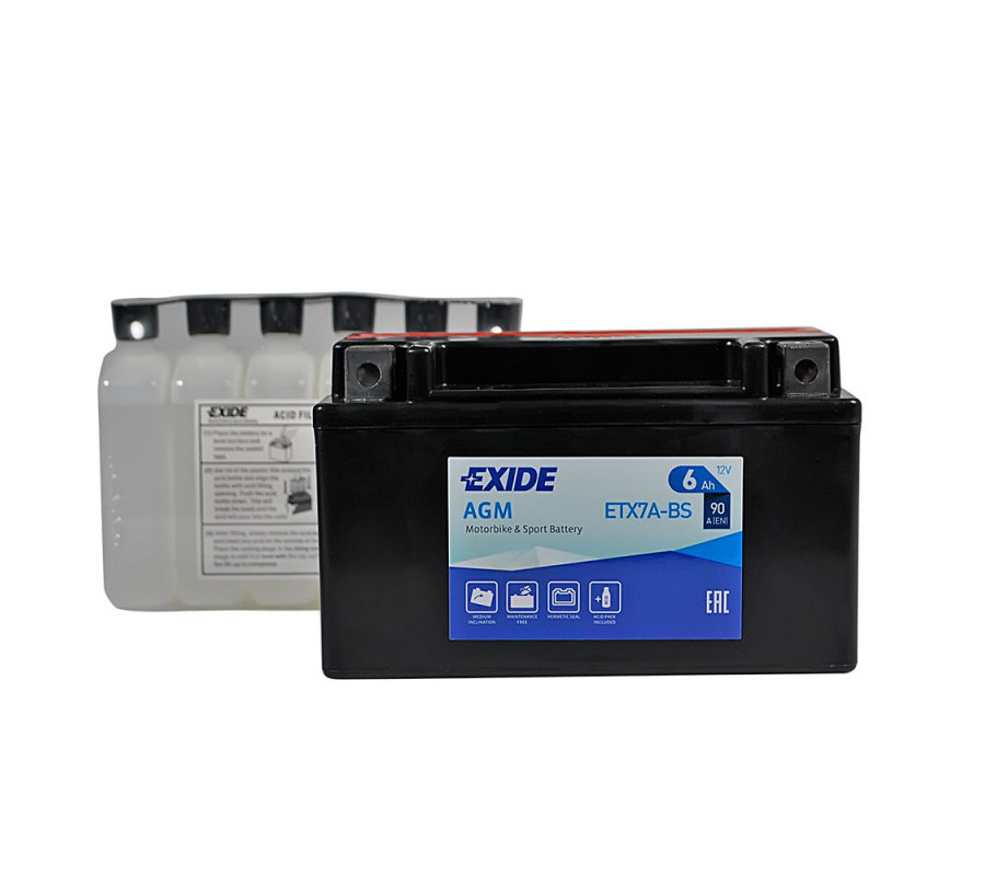 Мото аккумулятор EXIDE 12V 6A ETX7A-BS  