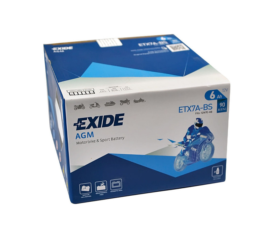 Мото аккумулятор EXIDE 12V 6A ETX7A-BS  