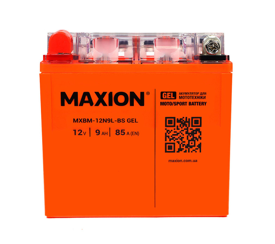 Мото акумулятор MAXION 12V 9Ah 85A 12N9L-BS GEL