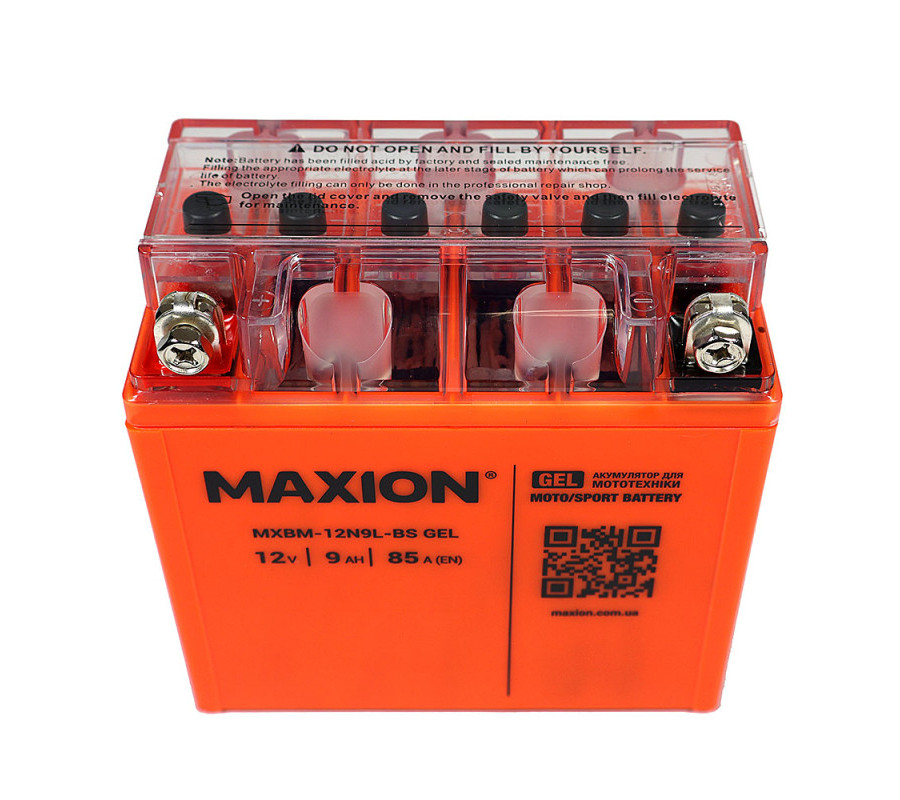 Мото акумулятор MAXION 12V 9Ah 85A 12N9L-BS GEL