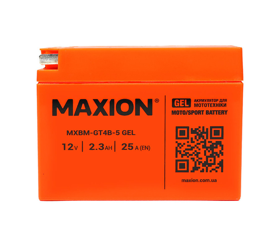 Мото акумулятор MAXION 12V 2,3Ah 25A GT4B-5 GEL