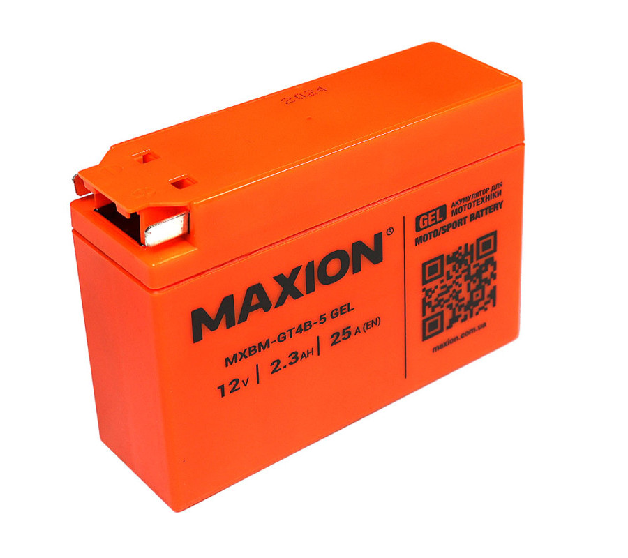Мото акумулятор MAXION 12V 2,3Ah 25A GT4B-5 GEL