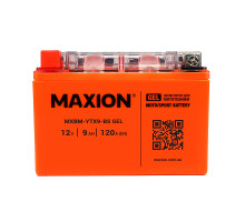 Мото акумулятор MAXION 12V 9Ah 120A L+ YTX9-BS GEL